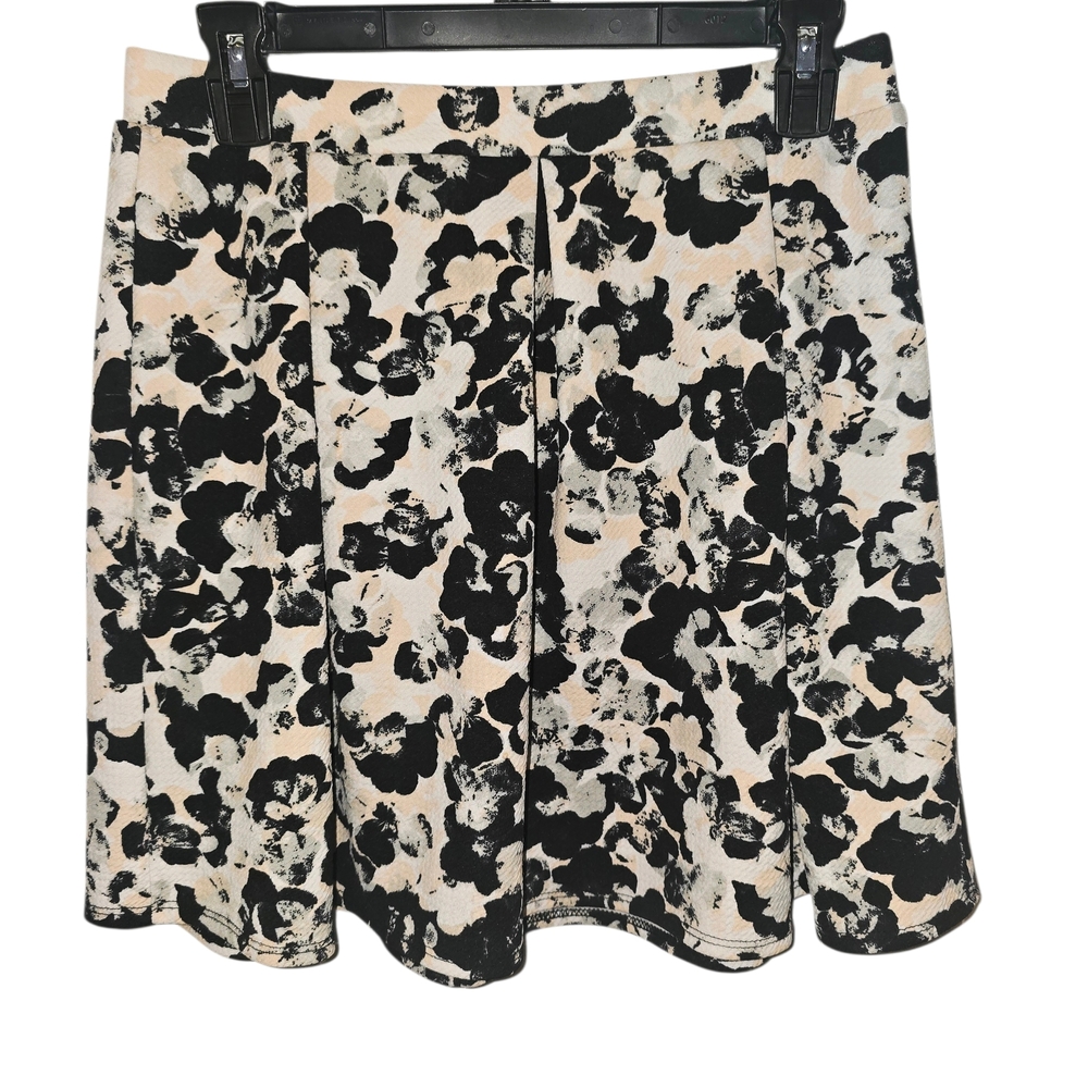 Joe B Black and Cream Skater Skirt Size L